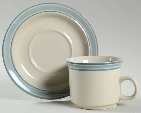 Tiburon Flat Cup & Saucer Set