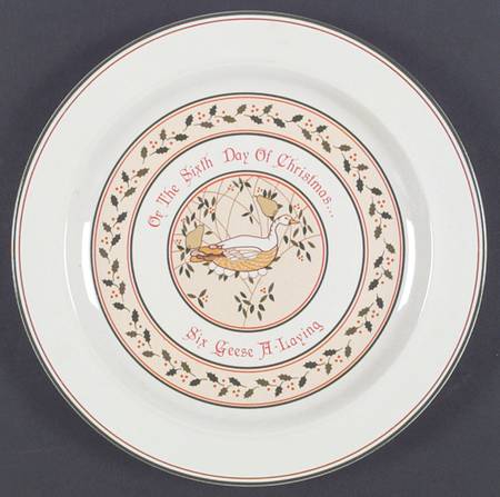 Twelve Days of Christmas Dinner Plate
