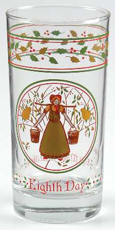 Twelve Days of Christmas 10 Oz Glassware Tumbler