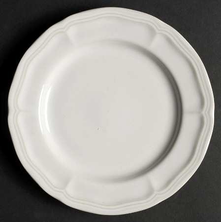 White Baroque Salad Plate