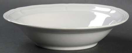 White Baroque Rim Cereal Bowl