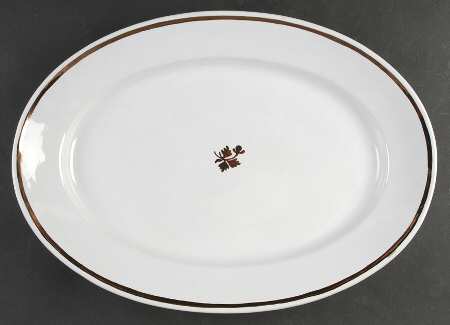 Tea Leaf (Embossed Lily Rim) 16" Oval Serving Platter