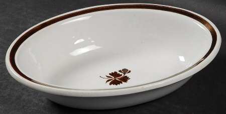 Tea Leaf (Embossed Lily Rim) 8" Oval Vegetable Bowl
