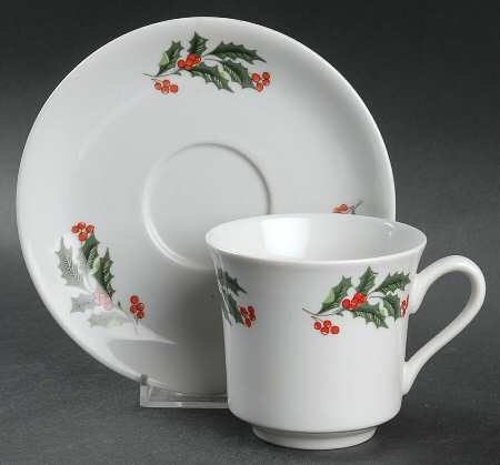 Holiday Flat Cup & Saucer Set