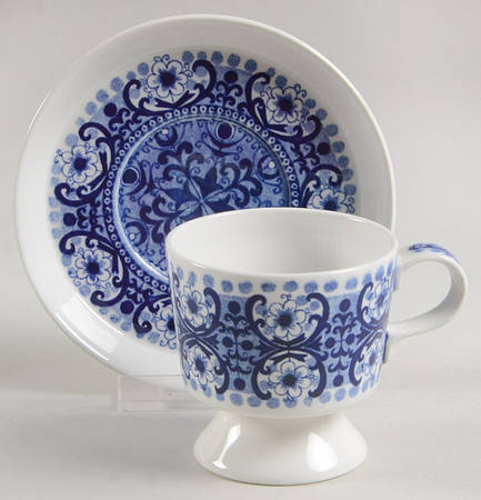 Ali Blue Footed Demitasse Cup & Saucer Set