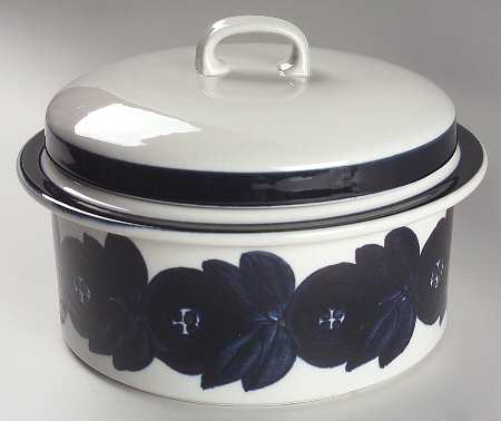 Anemone Blue 1.75 Qt Round Covered Casserole