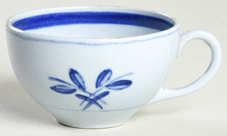 Blue Rose Flat Demitasse Cup