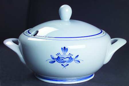 Blue Rose Tureen &  Lid