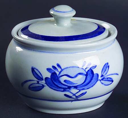 Blue Rose Mini Sugar Bowl & Lid