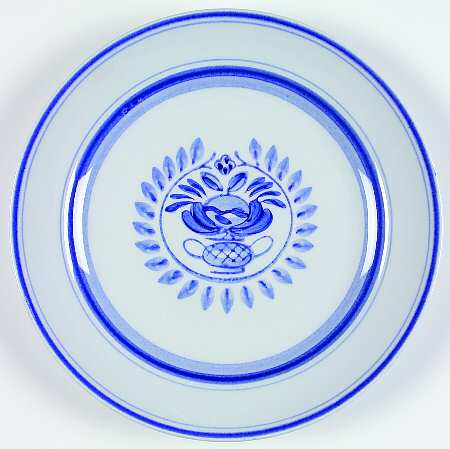 Blue Rose Salad Plate
