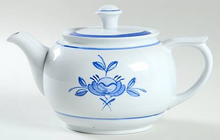 Blue Rose Teapot & Lid