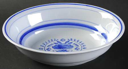 Blue Rose 8" Oval Vegetable Bowl