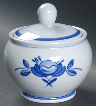 Blue Rose Mini Sugar Bowl & Lid