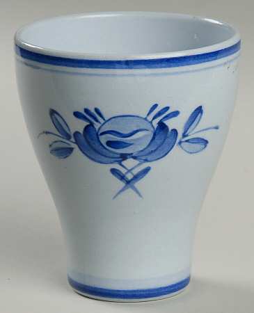 Blue Rose Tall China Tumbler