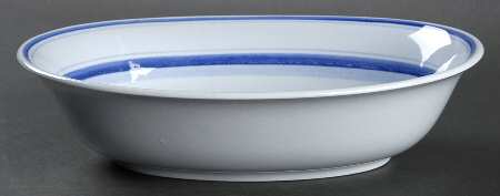 Blue Rose 9" Oval Vegetable Bowl