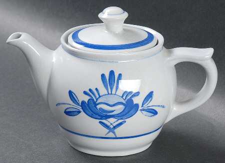 Blue Rose Individual Teapot & Lid