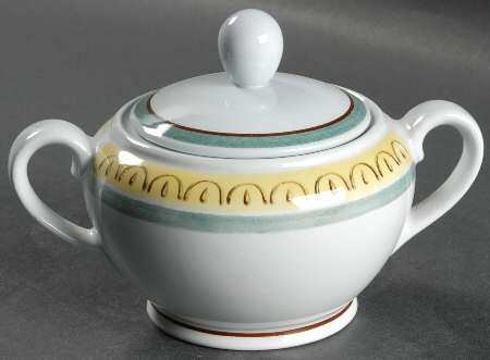 Crown Band Sugar Bowl & Lid