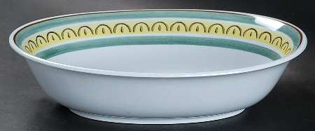 Crown Band 9" Oval Vegetable Bowl