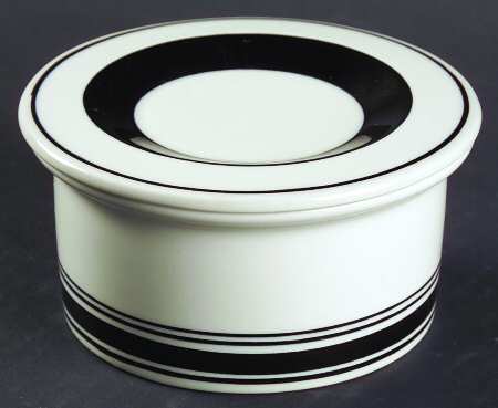 Faenza Black Sugar Bowl & Lid