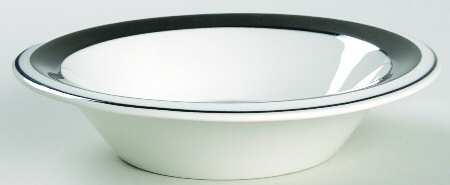 Faenza Black Rim Fruit/Dessert (Sauce) Bowl