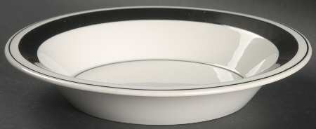 Faenza Black Rim Soup Bowl