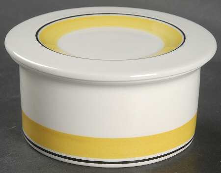 Faenza Yellow Sugar Bowl & Lid