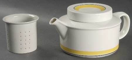 Faenza Yellow Teapot & Lid with Infuser
