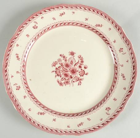 Finn Flower Red (Cream Background) 14" Chop Plate (Round Platter)