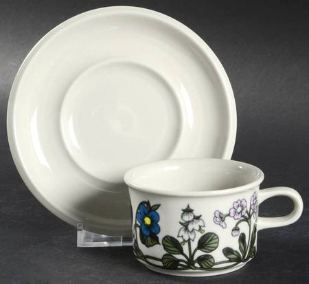Flora Flat Demitasse Cup & Saucer Set