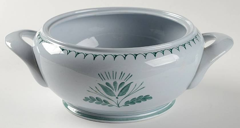 Green Thistle Tureen No Lid