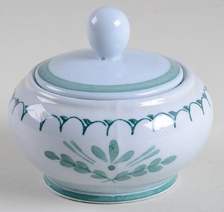 Green Thistle Mini Sugar Bowl & Lid