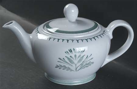 Green Thistle Teapot & Lid