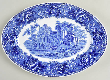 Landscape Blue 10" Oval Serving Platter