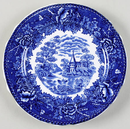 Landscape Blue Dessert/Pie Plate