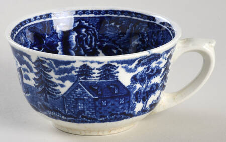 Landscape Blue Flat Cup