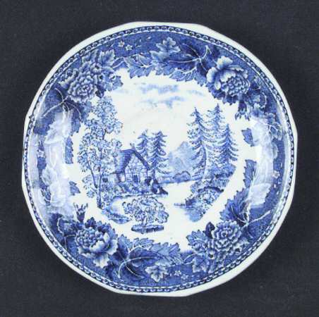 Landscape Blue Saucer for Flat Cup