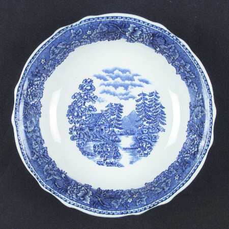 Landscape Blue Coupe Soup Bowl