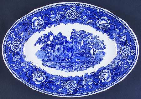 Landscape Blue 12" Oval Serving Platter