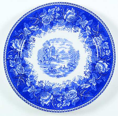 Landscape Blue 13" Chop Plate (Round Platter)