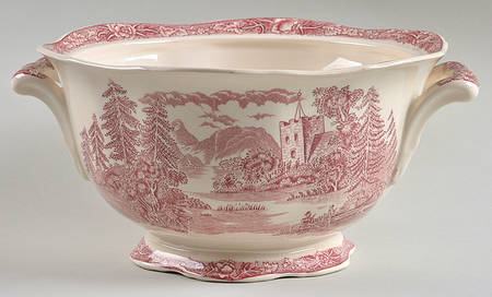 Landscape Red Tureen No Lid