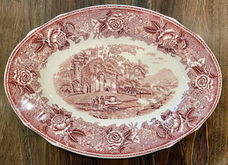 Landscape Red 16" Oval Serving Platter