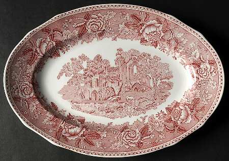 Landscape Red 12" Oval Serving Platter