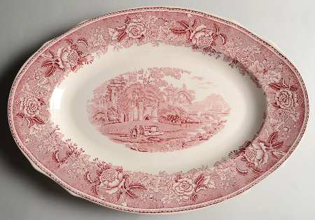 Landscape Red 16" Oval Serving Platter