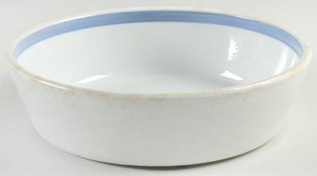 Ribbons Blue (White Background) 9" Round Baker