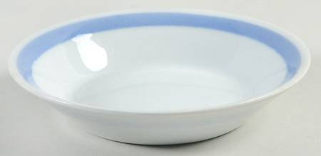 Ribbons Blue (White Background) Fruit/Dessert (Sauce) Bowl