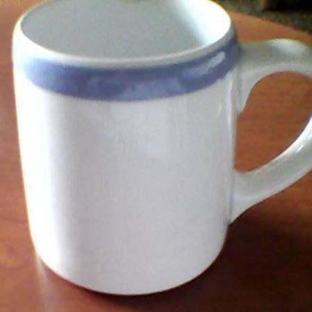 Ribbons Blue (White Background) Mug