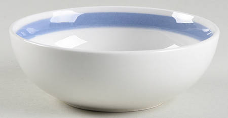 Ribbons Blue (White Background) Fruit/Dessert (Sauce) Bowl
