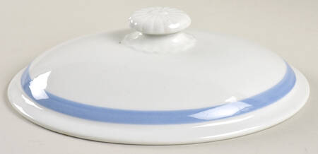 Ribbons Blue (White Background) Lid for 2.25 Qt Round Casserole