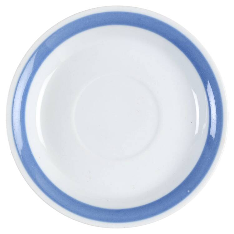 Ribbons Blue (White Background) Saucer