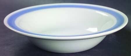 Ribbons Blue (White Background) Rim Cereal Bowl